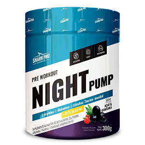 NIGHT PUMP PRÉ-TREINO 300G SHARK PRO ACAI COM GUARANA