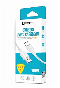 Cabo Sumexr Micro V8 1m 2.4A - Branco