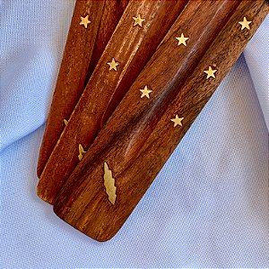 Incensário Madeira Régua - Pena