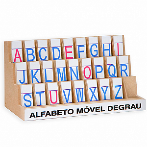 ALFABETO MOVEL DEGRAU - MDF - 146 PC - PVC ENC