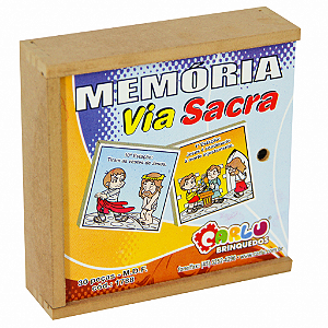 JOGO DA MEMÓRIA - VIA SACRA - MDF 30 PC - CX MADEIRA