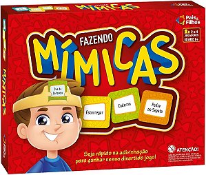 JOGO FAZENDO MIMICAS C/216 CARTAS + 1 AMPULHETA E 4 CINTAS NA CAIXA - PAIS & FILHOS