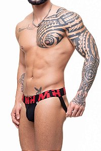 JOCK SURPLEX ELÁSTICO LETRAS PTA E VERMELHA