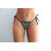 CALCINHA TAILANDESA ESTAMPADA COM PEROLAS E DETALHE EM LACINHO ATRÁS