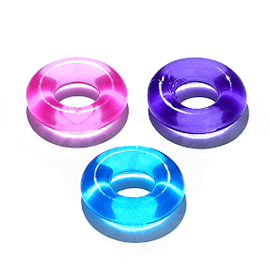 KIT COM 3 ANEIS PENIANOS DE SILICONE