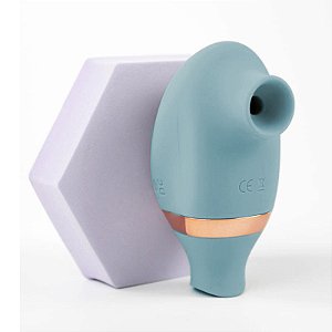 ESTIMULADOR DUPLO - 14 MODOS ESTIMULAÇÃO - EM SILICONE AZUL