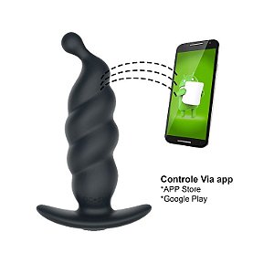 PLUG ANAL COM VIBRO E ESTIMULADOR DE PRÓSTATA - CONTROLE VIA APP