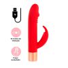 VIBRADOR RABBIT - 10 MODOS VIBRAÇÃO - RECARGA USB - COR VERMELHO