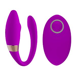 VIBRADOR DUPLO PARA CASAIS COM CONTROLE REMOTO - ESTIMULADOR PONTO G E CLITÓRIS