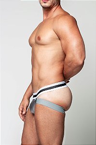 JOCK CIRRE CINZA COM ELASTICO TRICOLOR 2