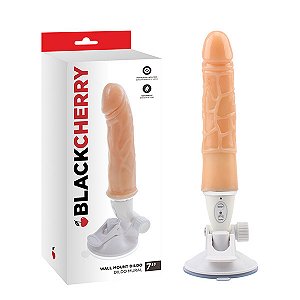 PRÓTESE REALÍSTICA 23,5 cm COM VENTOSA e 10 MODOS DE VIBRAÇÃO - Black Cherry