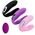 VIBRADOR DE CASAL COM CONTROLE REMOTO - COR ROSA