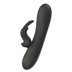 VIBRADOR COM ESTIMULADOR DE CLITÓRIS - RECARGA USB