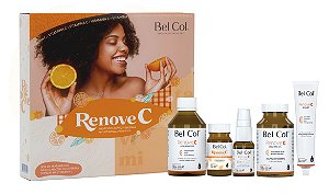 Kit Box Renove C Vitamina C Tratamento Rejuvenescedor Bel Col PRO 5 itens
