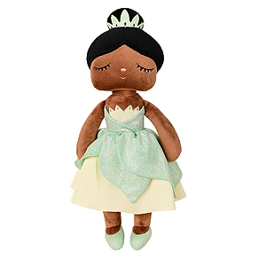 Boneca Negra Pelúcia Princesa Tiana