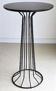 Mesa Cabeceira Lateral 70 cm SINGAPURA Preta Preto Laqueado
