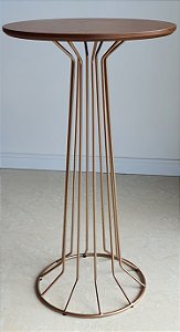 Mesa Cabeceira Lateral 70 cm SINGAPURA Cobre Cinamomo Castanho