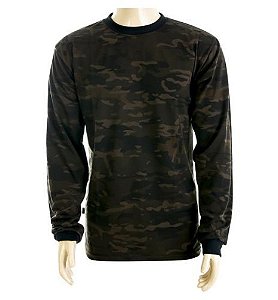 Camiseta Manga Longa Camuflada