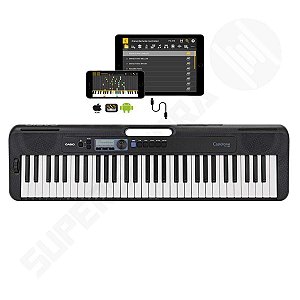 Teclado Musical CASIOTONE CT-S300 Preto 61 Teclas APP Chordana Play