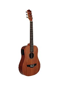 Violão Tagima Baby Mahogany Natural- Cordas De Aço - Eletroacústico - Tarraxas Cromadas E Blindadas