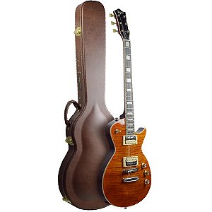 Guitarra Elétrica Tagima Les Paul Mirach Transparent Amber + Case