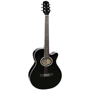 Violão Elétrico Giannini GSF1D Aço Mini Jumbo Preto