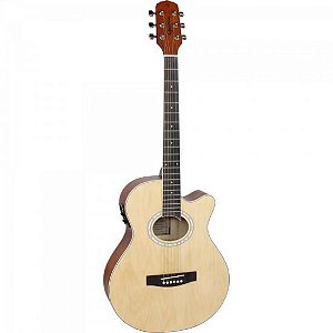 Violão GIANNINI Mini-Jumbo Cutaway Aço GSF-1D Natural Satin