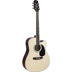 Violão GIANNINI Eletroacústico Dreadnought Aço GDC-1 CEQ Natural Satin