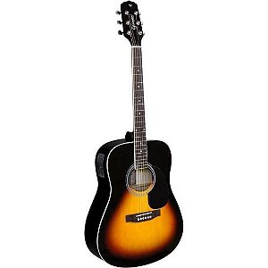 Violão GIANNINI Eletroacústico Dreadnought Folk Aço GD-1 Vintage Sunburst