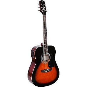 Violão GIANNINI Eletroacústico Dreadnought Folk Aço GD-1 3 Tone Sunburst