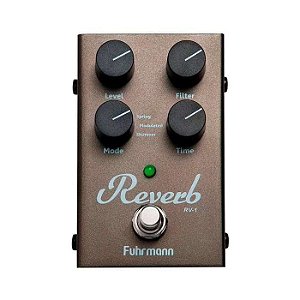 Pedal Guitarra Fuhrmann Reverb Marrom 3 Modos - RV-1