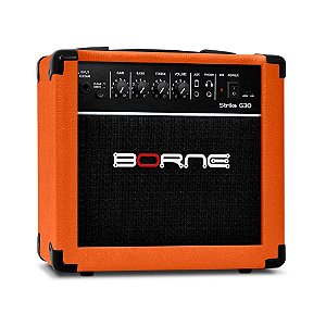 Caixa Amplificada Cubo Para Guitarra Borne Strike G30 Laranja - 15w Rms - Bivolt