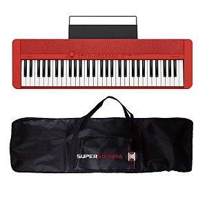 Teclado Casio CT-S1 CasioTone Vermelho - 61 Teclas Sensitivas + Capa