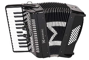 Gaita Acordeon ACM4803N Preto Sólido 48 Baixos - Michael