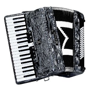 Acordeon Sanfona 80 Baixos Michael Acm8007 Preto Perolado