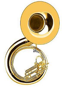 Sousaphone Profissional Bb H740 - 3 pistos - Fabricação Nacional - 3 anos Garantia