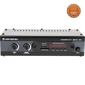 Amplificador de Som Profissional Óptico 20W RMS Compact 200 Hayonik