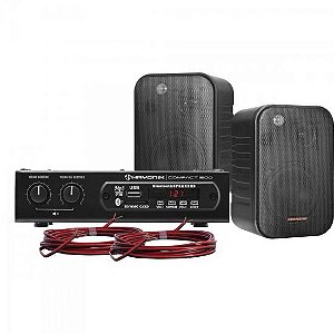 Kit Som Ambiente 200W Musical AMBIENCE 2000 Preto HAYONIK