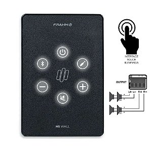 Amplificador de Parede para Som Ambiente Frahm - HS Wall Touch Preto 60W