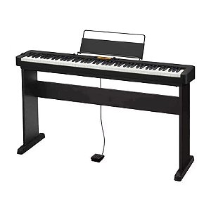 Piano Digital Casio CDP-S360 Preto - 88 Teclas + Estante CS-46