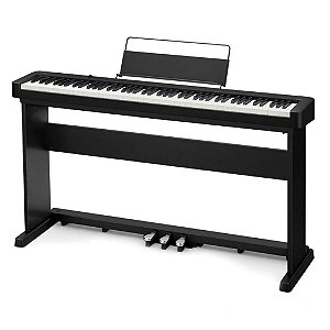 Piano Digital Casio CDP-S160 Preto + Estante CS-470p + Pedal Triplo