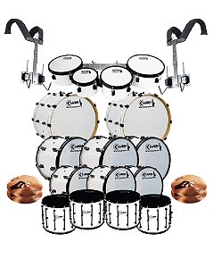 Kit Fanfarra Profissional 15 Instrumentos Apenas Percussão + Brinde