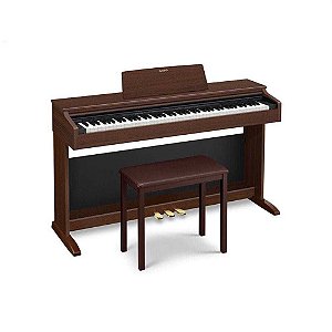 Piano Digital Casio Celviano AP-270 Marrom 88 Teclas + Banqueta + Pedal Triplo + Fonte + Suporte Partitura