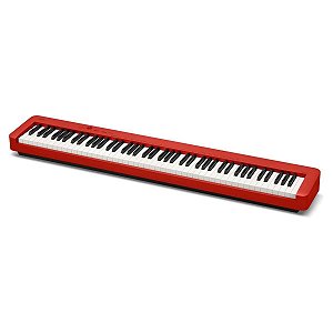 Piano Digital Casio CDP-S160 Vermelho - 88 Teclas