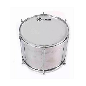 Surdo 30x14 Alumisteel - 6 Afinações - Aro Cromado - Pele Leitosa - Luen