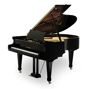 Piano De Cauda Fritz Dobbert C-188 Preto com Pedal Triplo e Banqueta Fixa com Compartimento - 5 Anos de Garantia