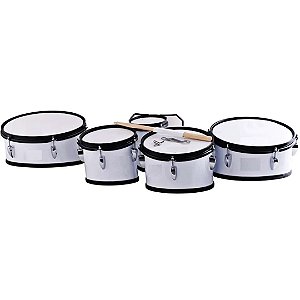 Quinto Ton Tenor Drums  6"-8"-10"-12"-13" Fanfarra Profissional Luen - Linha Marching Band Madeira - Com Colete