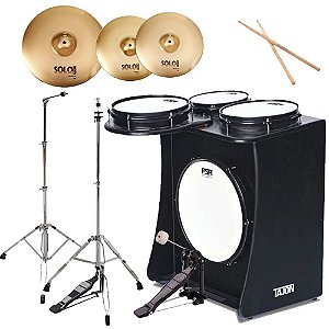 Kit Tajon Bateria FSA TAJ51 Master Preto + Pratos Orion