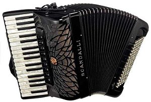 Gaita Acordeon Air II 96 Baixos com Cassoto - Original Scandalli - Sob Encomenda Itália