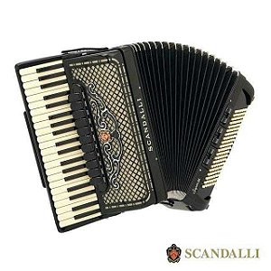 Gaita Acordeon Super VI Tradizione 120 Baixos Duplo Cassoto - Scandalli - Made in Italy